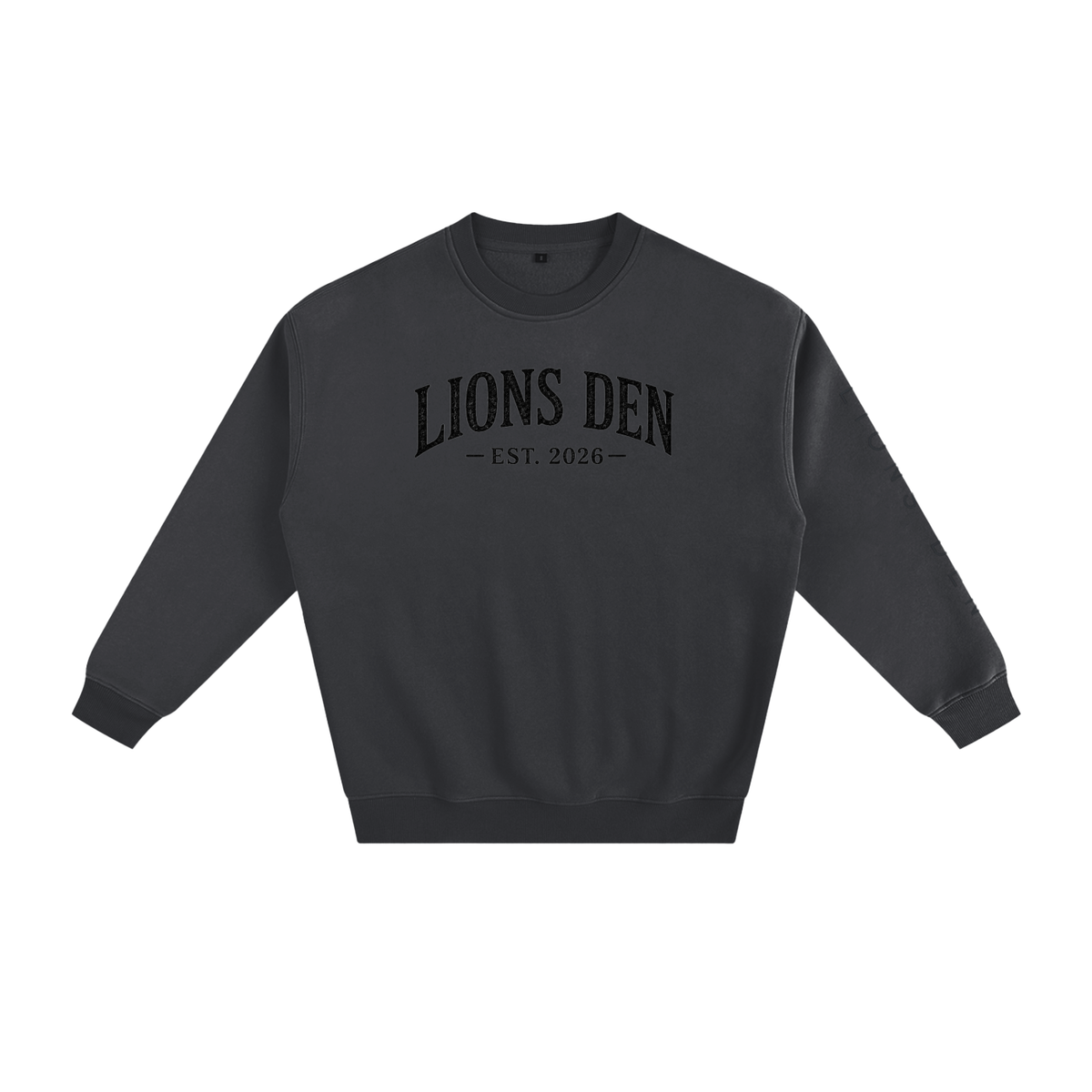 Lions Den EST. 2026 Monogram Fleece Crewneck