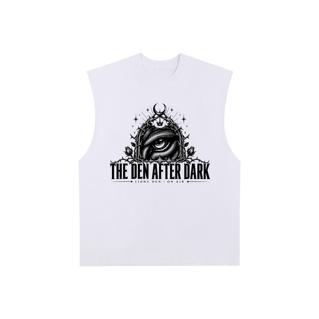 The Den After Dark Raw-Edge Cotton Tank