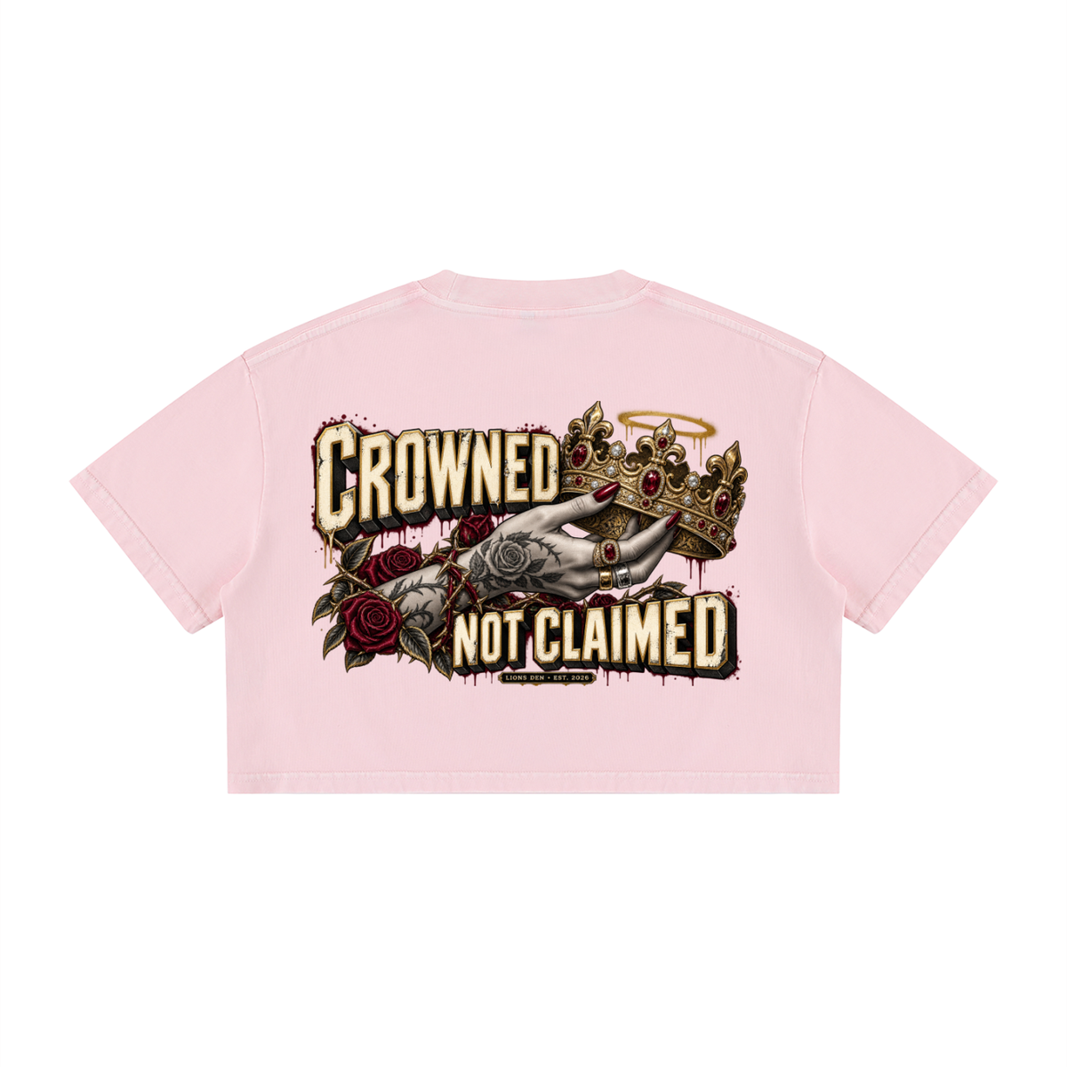 Crowned LD Mineral-Wash Crop Tee