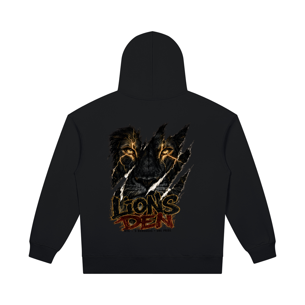 Stealth Scratch Lion Heavyweight Pullover Hoodie