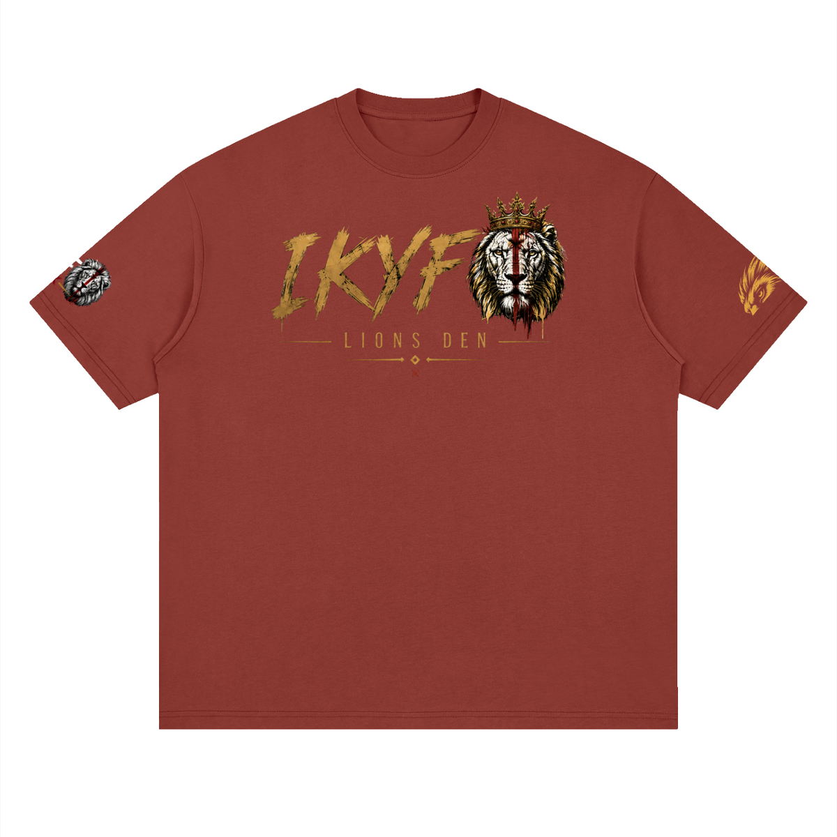 IKYF Lion Streetwear Drop-Shoulder Tee