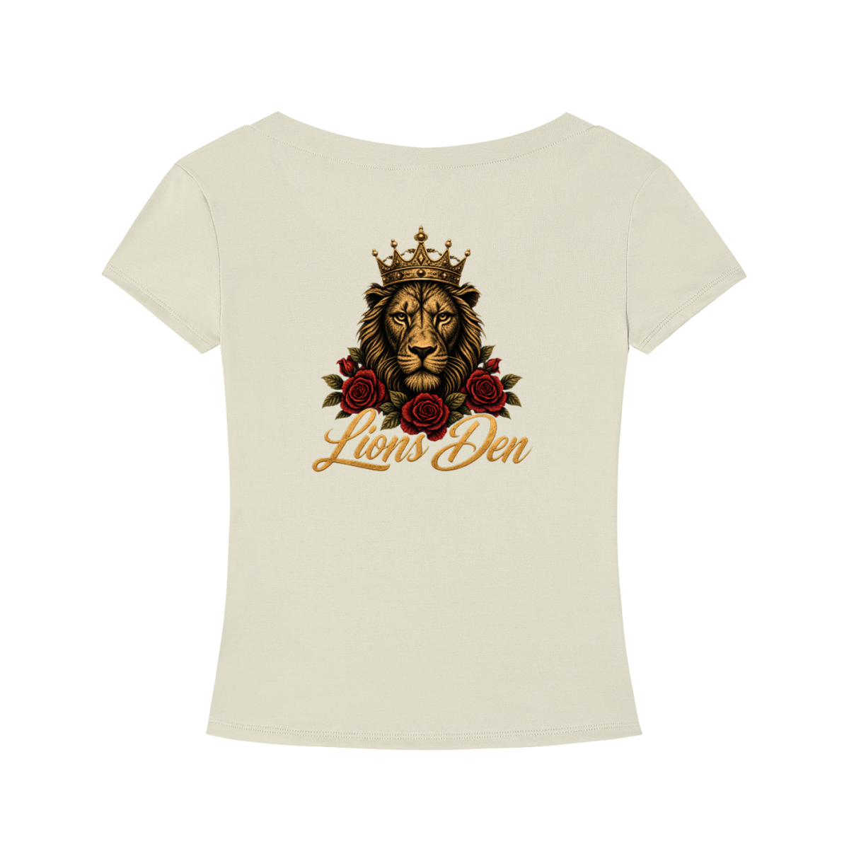 Lions Den Rose Script Tencel Slim-Fit V-Neck Tee