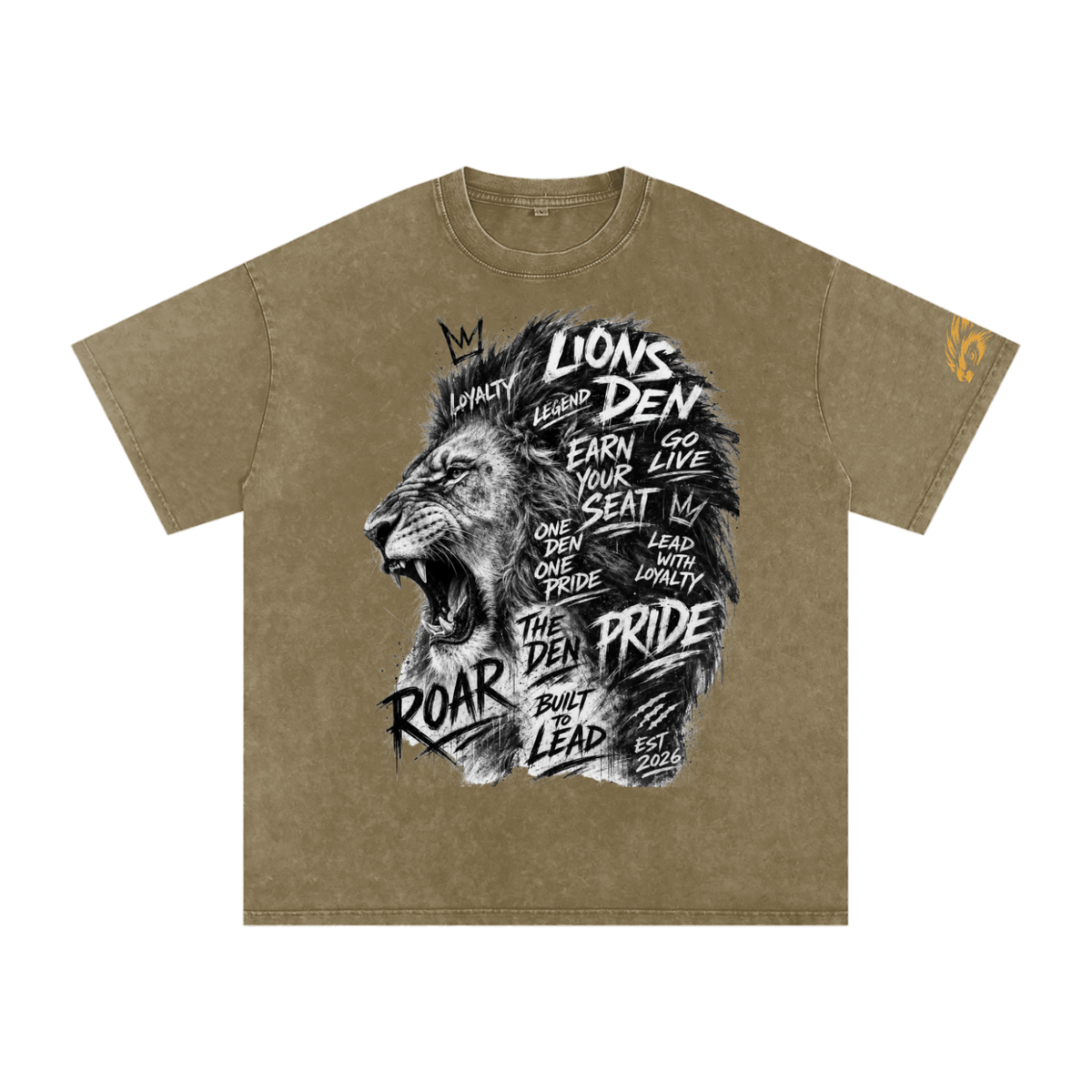 Pride Manifesto Lion Snow-Wash Oversized Tee