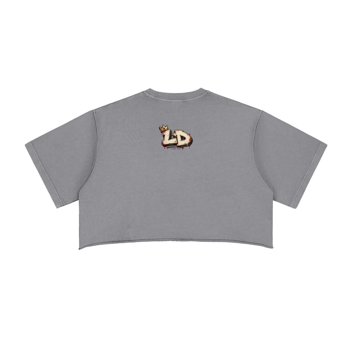 Pretty Untamed Snow-Wash Raw-Edge Crop Top