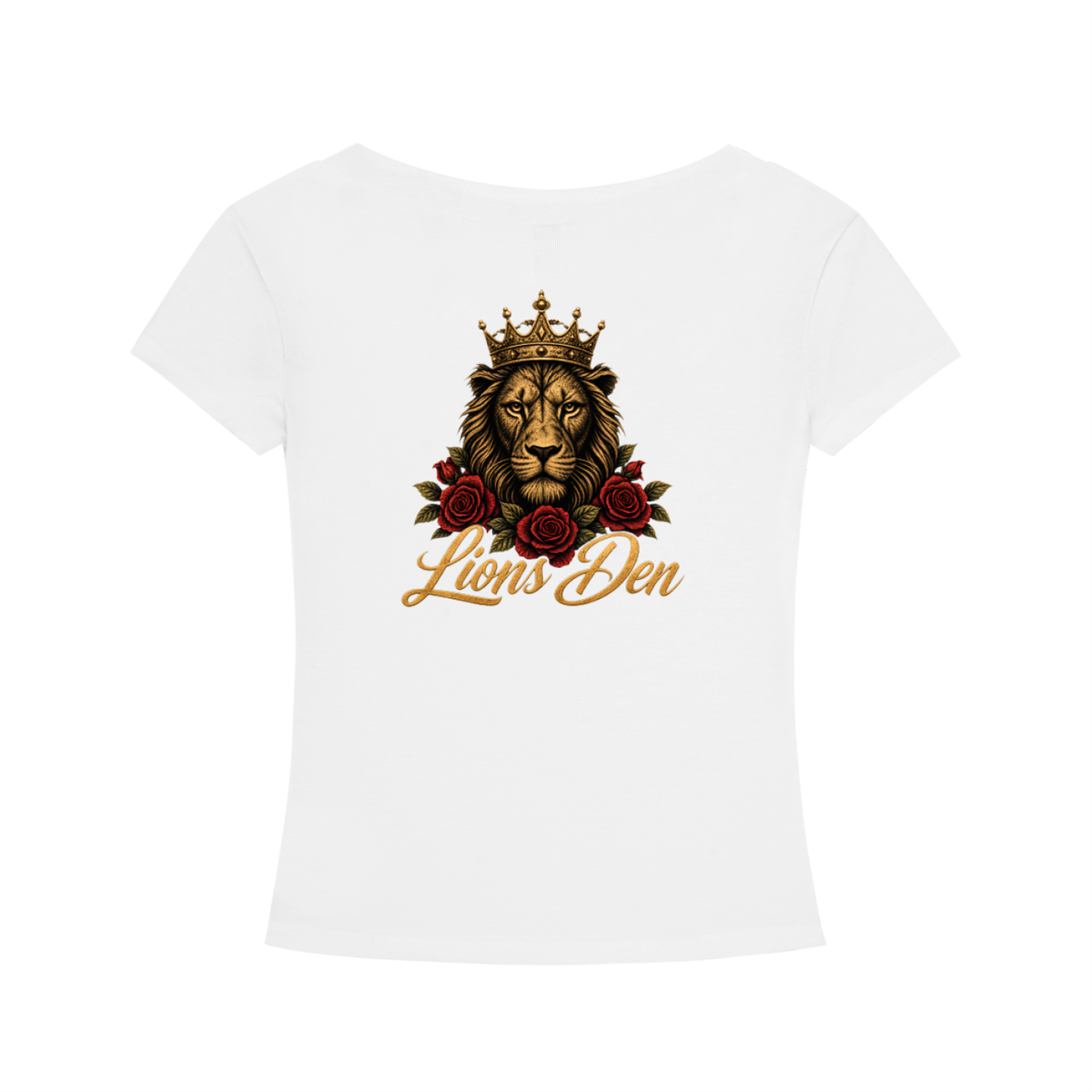 Lions Den Rose Script Tencel Slim-Fit V-Neck Tee