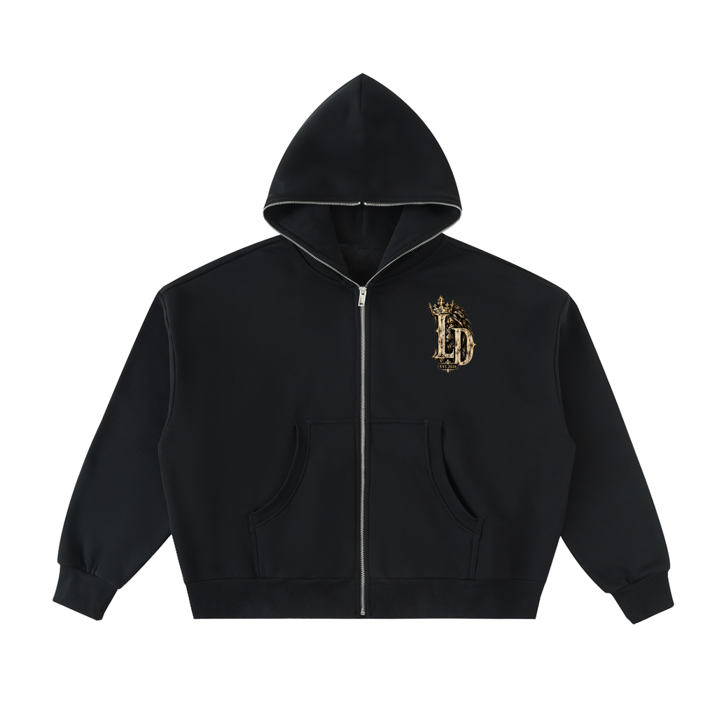 The Den Never Sleeps Subway Boxy Full-Zip Hoodie