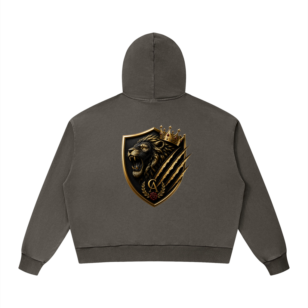 Gold Lions Den Mineral-Wash Boxy Hoodie