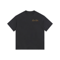 Caged Lion and Rose Vintage-Wash Oversized Tee