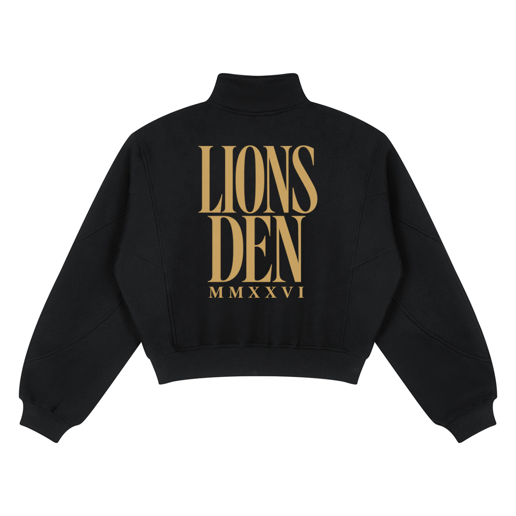 Lions Den MMXXVI Cropped Quarter-Zip Sweatshirt