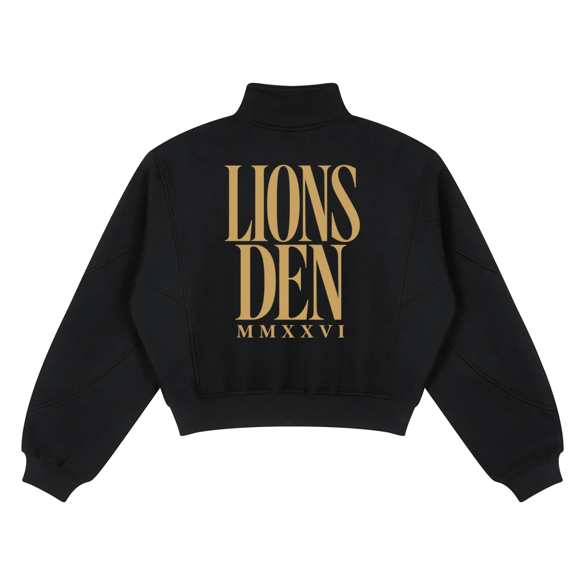 Lions Den MMXXVI Cropped Quarter-Zip Sweatshirt