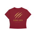 Lions Den Scratch Mark Women’s Cropped Tee