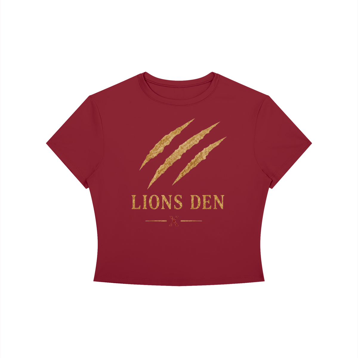 Lions Den Scratch Mark Women’s Cropped Tee