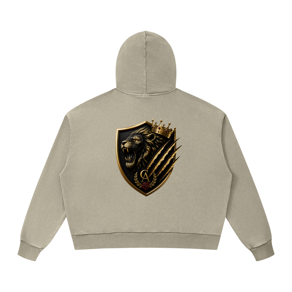 Gold Lions Den Mineral-Wash Boxy Hoodie