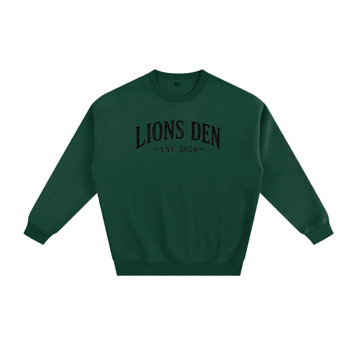 Lions Den EST. 2026 Monogram Fleece Crewneck