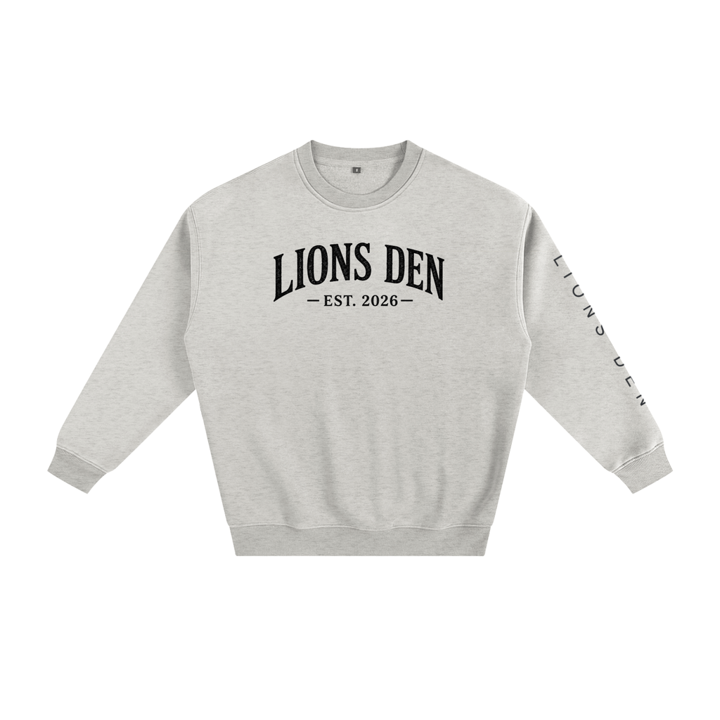 Lions Den EST. 2026 Monogram Fleece Crewneck