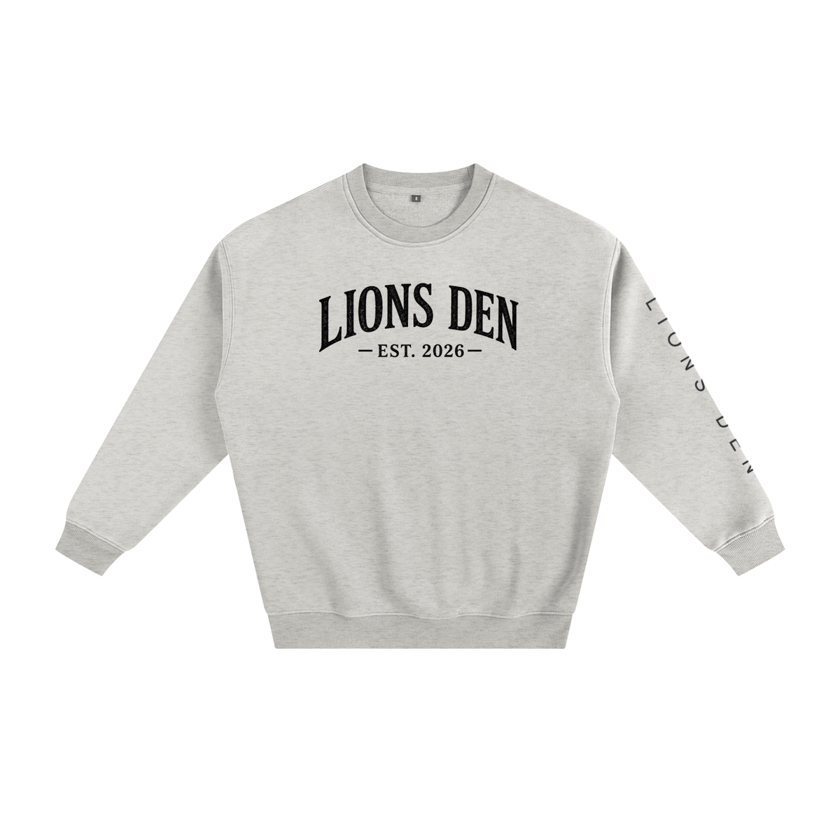 Lions Den EST. 2026 Monogram Fleece Crewneck