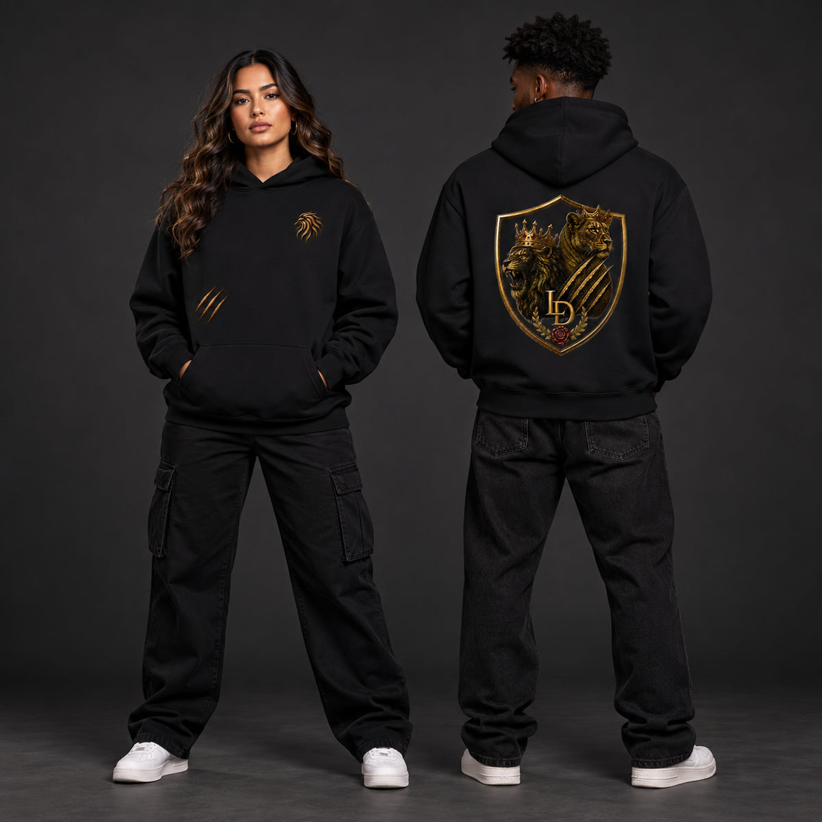 Twin Lion Scratch Shield Heavyweight Hoodie