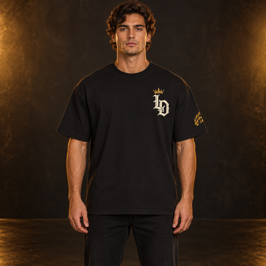 Heavyweight Earth Tone T-Shirt on model