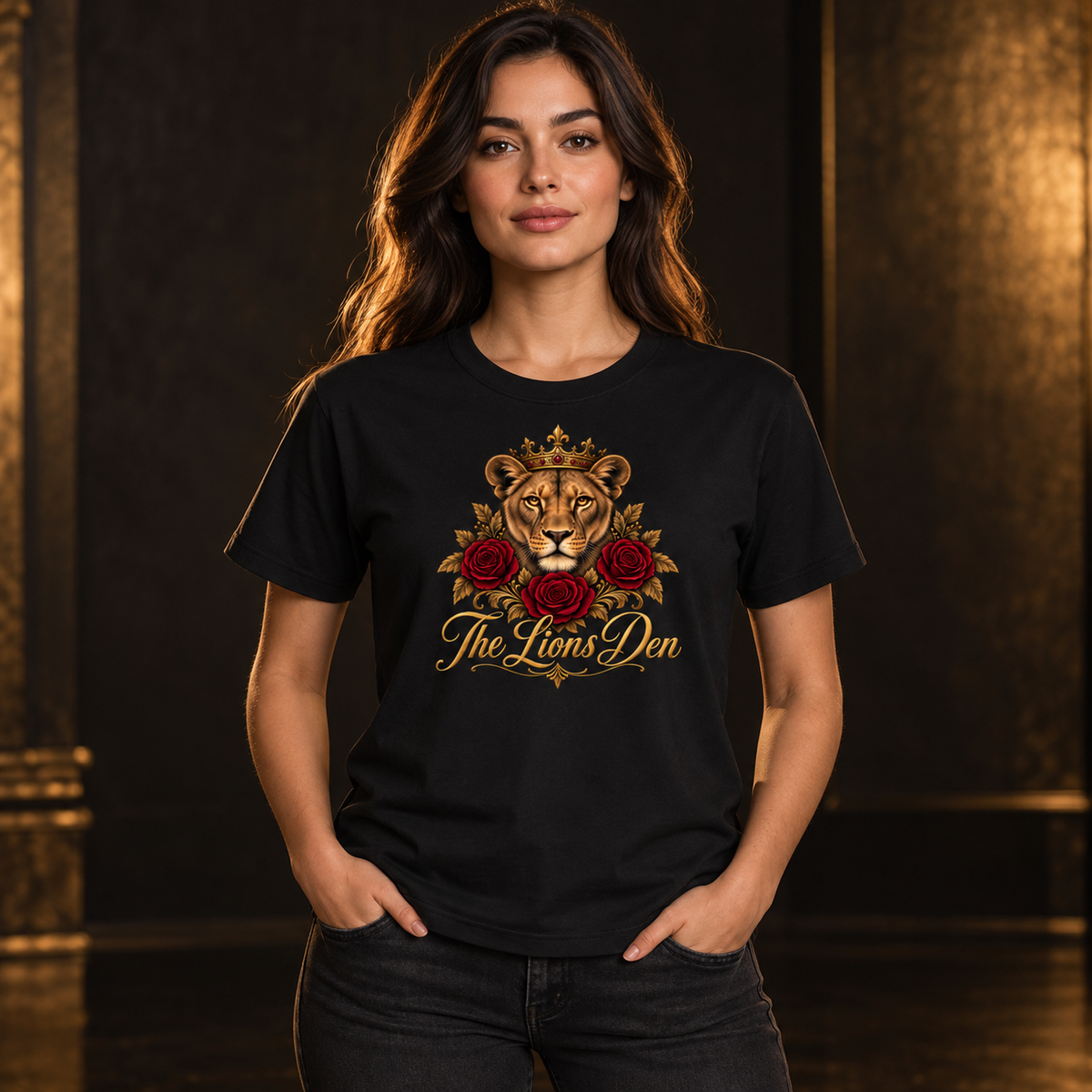 Unisex Seamless Cotton T-Shirt on model