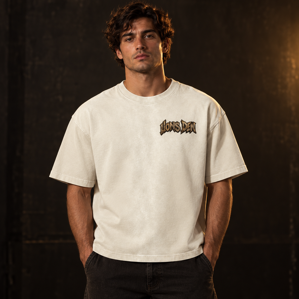 Unisex Vintage Wash Sunfade Boxy T-Shirt on model